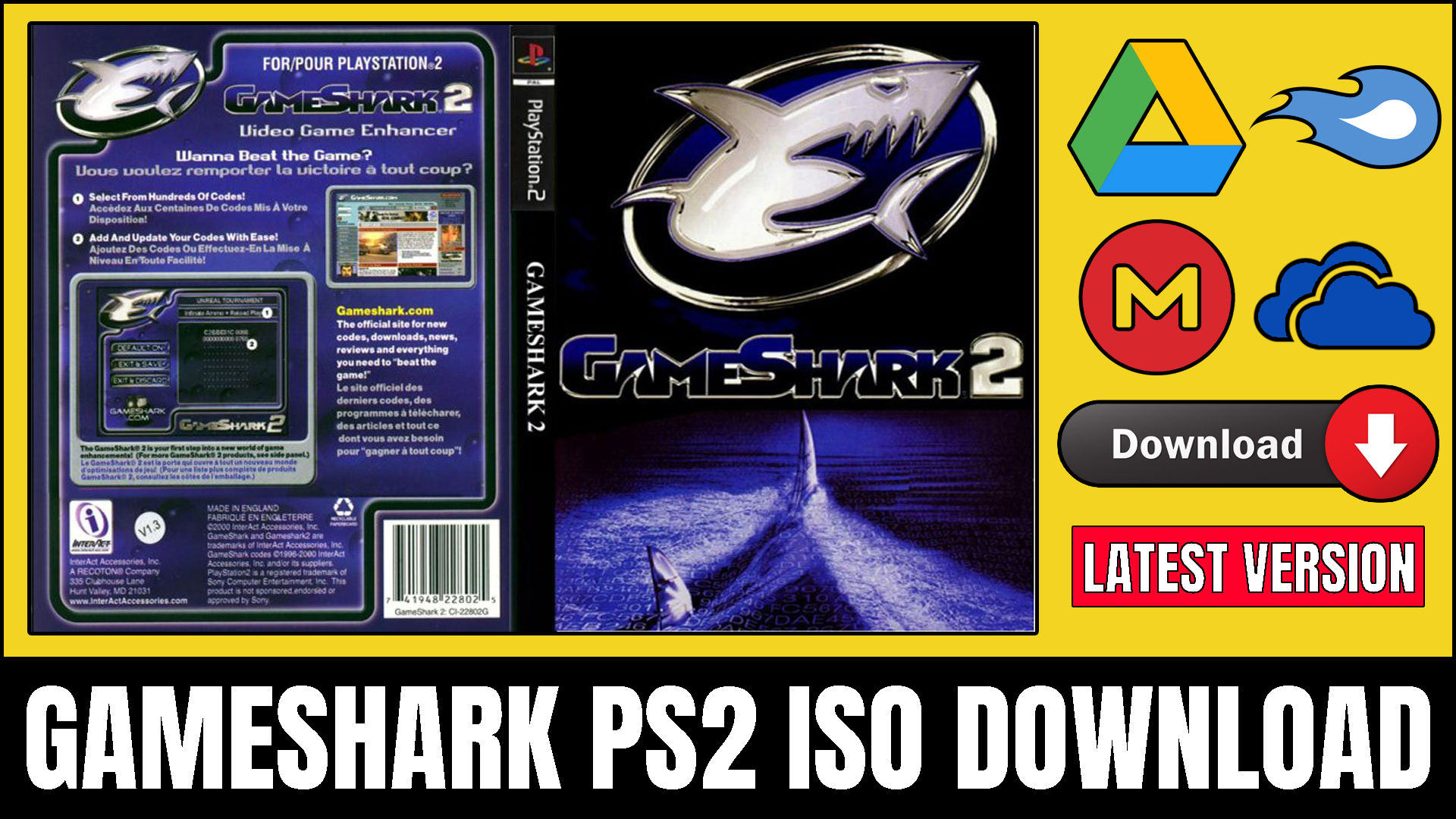 Gameteczone Usado Jogo PS2 GameShark 2 Video Game Enhancer