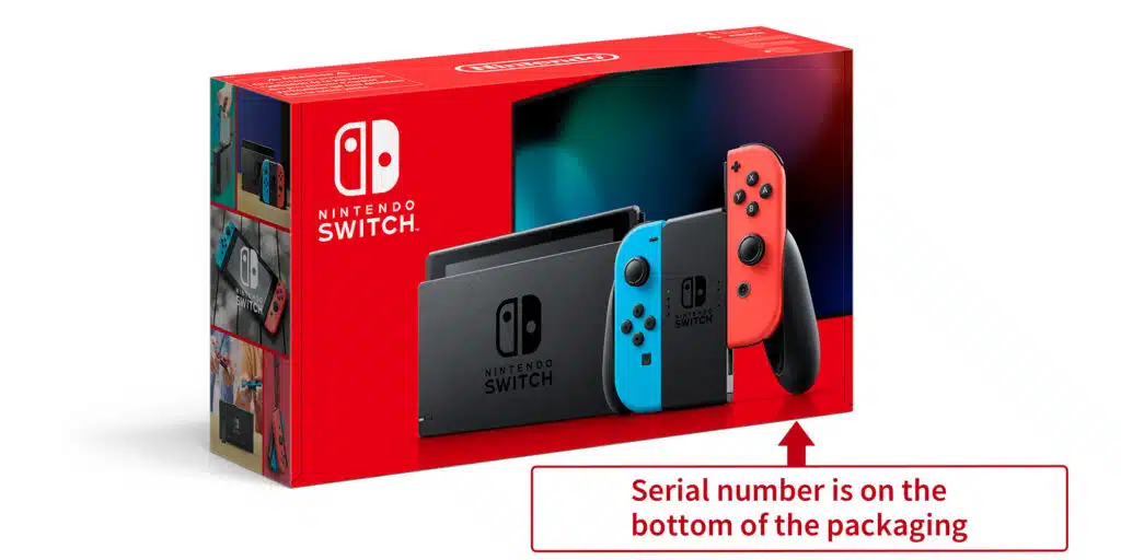 nintendo switch box serial